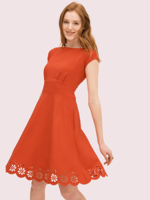 Eyelet Ponte Fiorella Dress