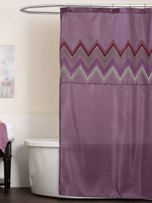 Myra Shower Curtain Purple - Lush Décor