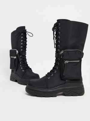 Asos Design Active Sporty Boots With Bag