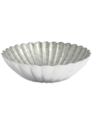 Julia Knight Peony 15" Round Bowl In Platinum