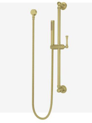 Pfister Lg16-3tb Tisbury Single Function Hand Shower With Slide Bar And Elbow Supply - Brushed Gold