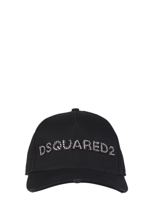 Dsquared2 Crystal Embellished Baseball Cap