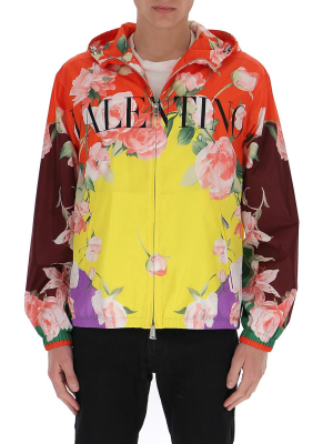 Valentino Logo Floral Print Jacket