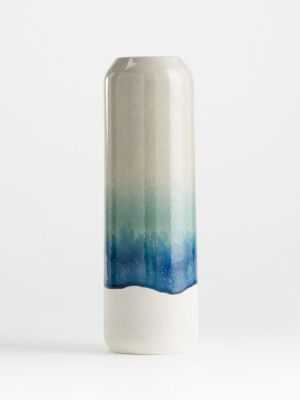 Lago Teal Ombre Vase