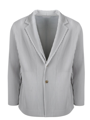 Homme Plissé Issey Miyake Pleated Single Breasted Jacket