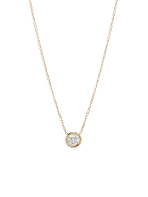 14k Half Carat Floating Diamond Necklace