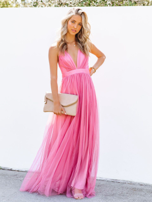 Petal Dust Maxi Dress - Rose