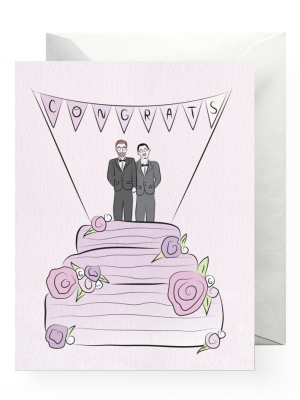 Bd Greeting Cards, Wedding Groom & Groom