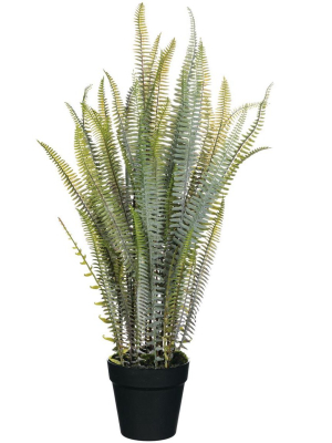 Sullivans Artificial Fern Potted Plant 30"h Green