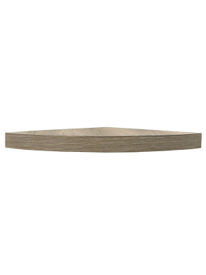 17" X 17" Corner Floating Shelf Driftwood Gray - Inplace