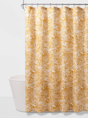 Scenic Printed Shower Curtain Yellow - Threshold™