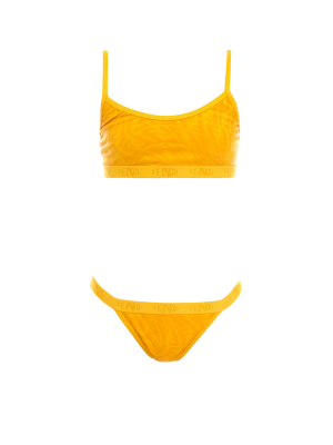 Fendi Ff-vertigo Tonal Designed Bikini