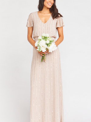Michelle Flutter Maxi Dress ~ Show Me The Ring Beaded
