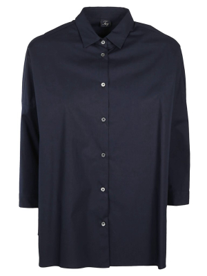 Fay Cropped Sleeve Buttoned Shirt