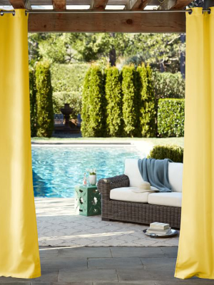 Sunbrella® Indoor/outdoor Grommet Solid Cast Curtain - Citrus