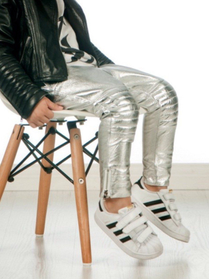 Unisex Leather Harem Leggings In Luxe