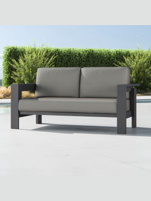 Walker Metal Loveseat With Graphite Sunbrella ® Cushions