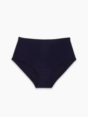 St Vincent High Waisted Bikini Bottom (curves) - Deep Pacific Blue