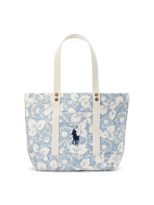 Canvas Floral Medium Tote