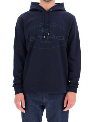 Etro Logo Print Hoodie