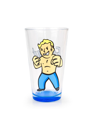 Just Funky Fallout Collectibles | Fallout Vault Boy Pint Glass | 16 Ounces | Xbox One Gift