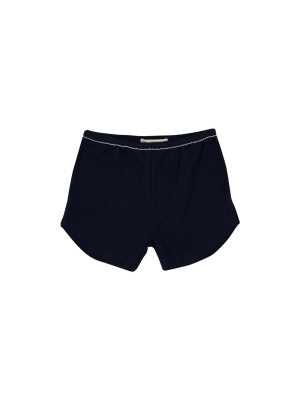 Itty Bitty Undershorts - Nantucket Navy With Worth Avenue White Picot Trim