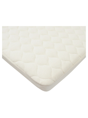 Tl Care Waterproof Quilted Fitted Bassinet Mattress Cover Made With Organic Cotton Top Layer - Natural