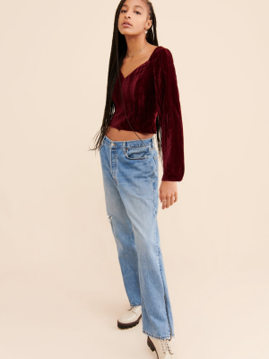 Lost + Wander Sonoma Velvet Blouse