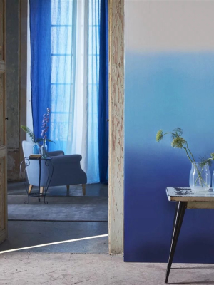 Savoie Wall Mural In Cobalt From The Mandora Collection By Designers Guild