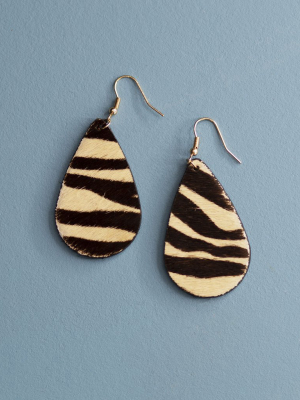 Zebra Striped Earrings