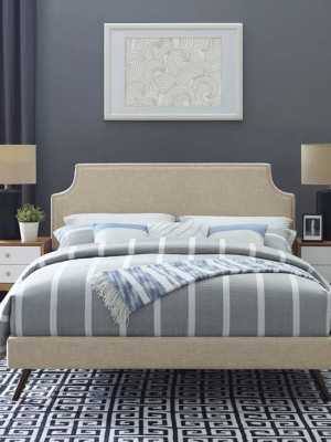 Conner Queen Platform Bed With Round Splayed Legs