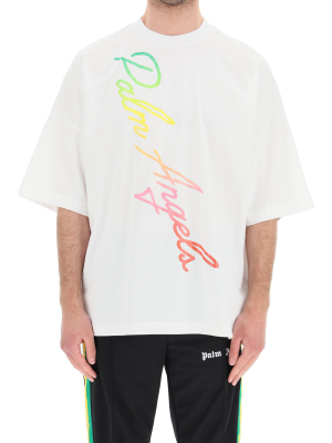 Palm Angels Miami Logo Print T-shirt