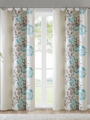 Ally Floral Printed Curtain Panel