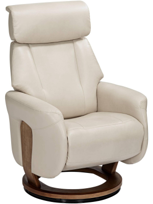 Benchmaster Augusta Taupe Faux Leather 4-way Recliner Chair