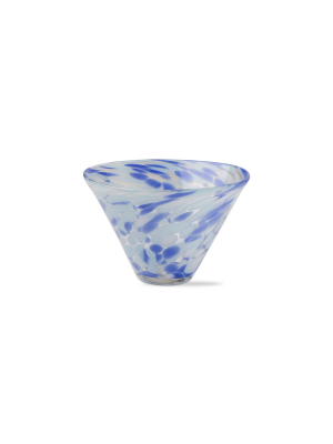 Tag Confetti Stemless Martini Glass Light Blue Drinkware With Confetti Design