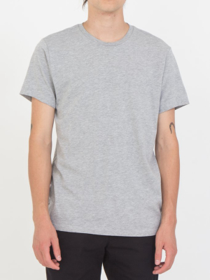 Heather Crew Tee In Heather Grey