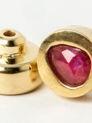 Stud Earring (0.2 Ct, Ruby Slice, Yga+rub)