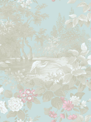 Reflective Pool Wallpaper In Thunderbird From The Sanctuary Collection By Mayflower Wallpaper