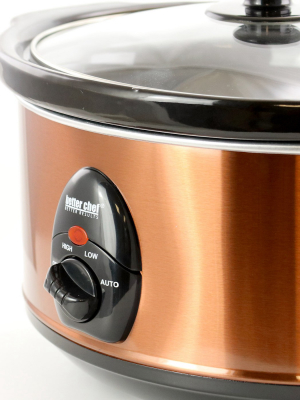 Better Chef 3.5 Liter Oval Slow Cooker In Copper