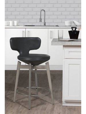 Genesis Swivel Counter Height Stool Graphite Gray - Hillsdale Furniture