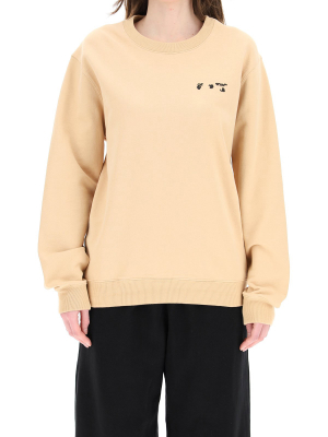 Off-white Logo Printed Crewneck Sweatshirt