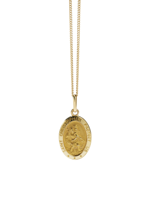 St Christopher Necklace | 9ct Yellow Gold