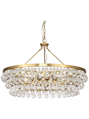 Bling Chandelier In Antique Brass