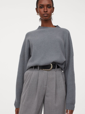 Rib-knit Cashmere Sweater