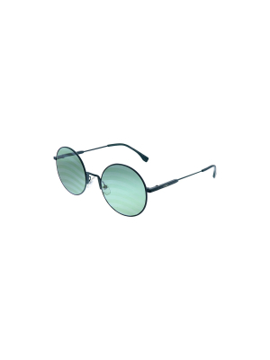 Fendi Waves Ff 0248 1ed Xr Womens Round Sunglasses Green 53mm