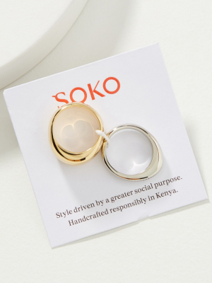 Soko Mixed Metal Stacking Ring Set