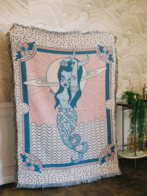 Celestial Capricorn Woven Blanket