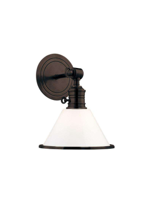 Garden City 1 Light Wall Sconce Old Bronze