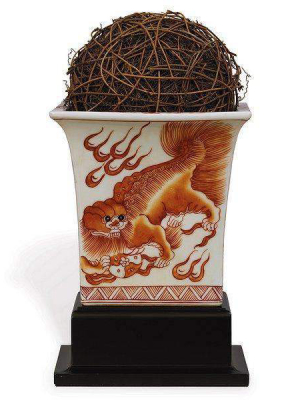 Chow Spice Square Planter With Stand