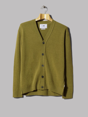 Nn07 Bjorn Cardigan (olive Green)